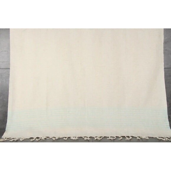 Turkish Organic Linen Handmade Towel Wrap Scarf Swim Cover Throw Blanket 40x79 - Picture 3 of 6